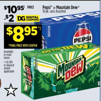 Pepsi® or Mountain Dew®