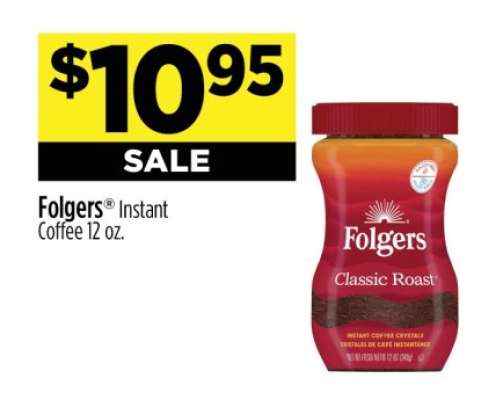 Folgers Instant Coffee 12 oz.