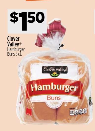 Clover Valley Hamburger Buns 8 ct.