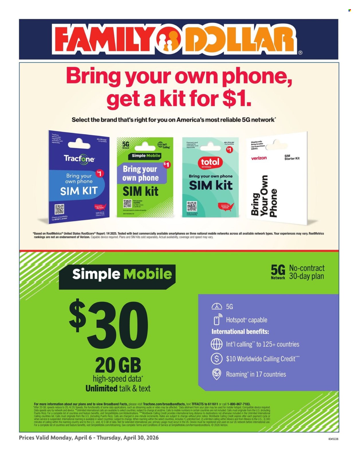 Family Dollar ad - 04/06/2026 - 04/30/2026. Page 1