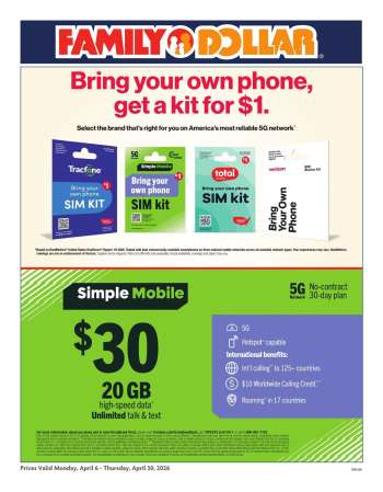 Family Dollar Flyer - 04/06/2026 - 04/30/2026.