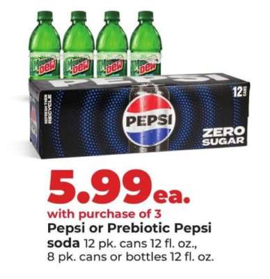 Pepsi or Prebiotic Pepsi soda