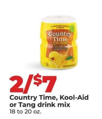 Country Time, Kool-Aid or Tang Drink Mix