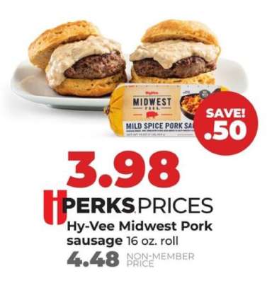 Hy-Vee Midwest Pork sausage