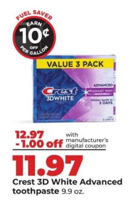 Crest 3D White Advanced toothpaste