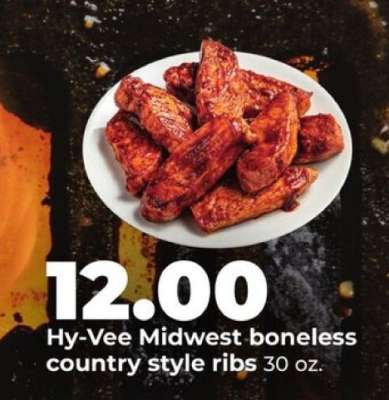 Hy-Vee Midwest boneless country style ribs
