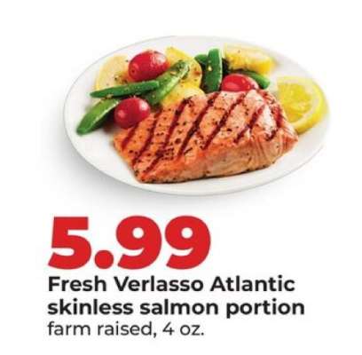 Fresh Verlasso Atlantic skinless salmon portion