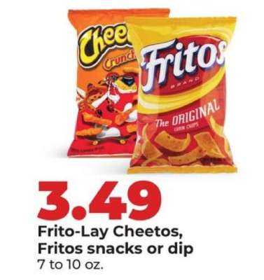 Frito-Lay Cheetos, Fritos snacks or dip