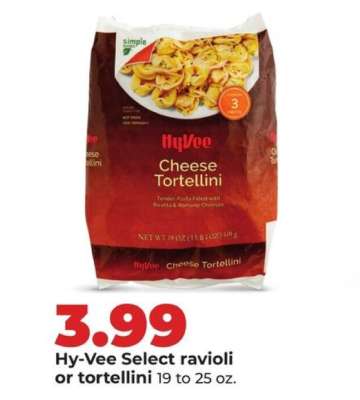 Hy-Vee Select ravioli or tortellini