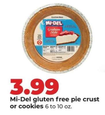 Mi-Del gluten free pie crust or cookies