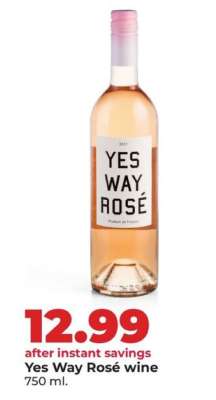Yes Way Rosé wine
