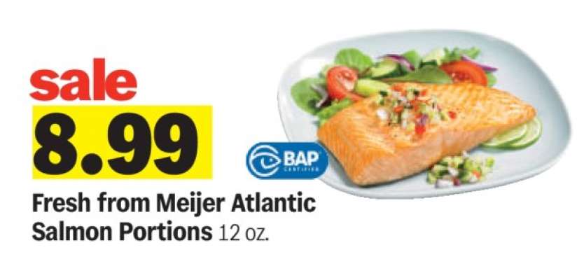 Fresh from Meijer Atlantic Salmon Portions