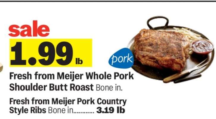 Fresh from Meijer Whole Pork Shoulder Butt Roast Bone in