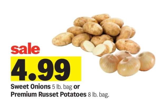 Sweet Onions or Premium Russet Potatoes