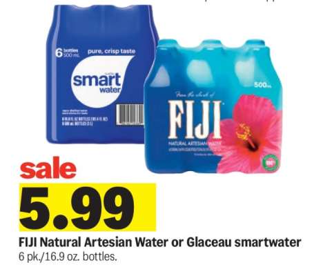 FIJI Natural Artesian Water or Glaceau smartwater