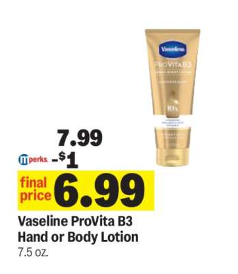 Vaseline ProVita B3 Hand or Body Lotion