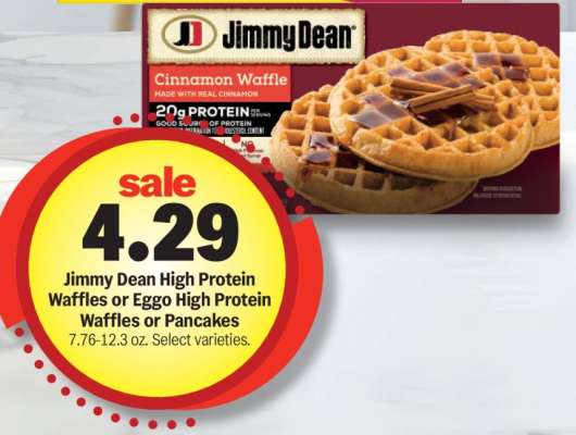 Jimmy Dean High Protein Waffles or Eggo High Protein Waffles or Pancakes