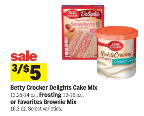 Betty Crocker Delights Cake Mix, Frosting, or Favorites Brownie Mix