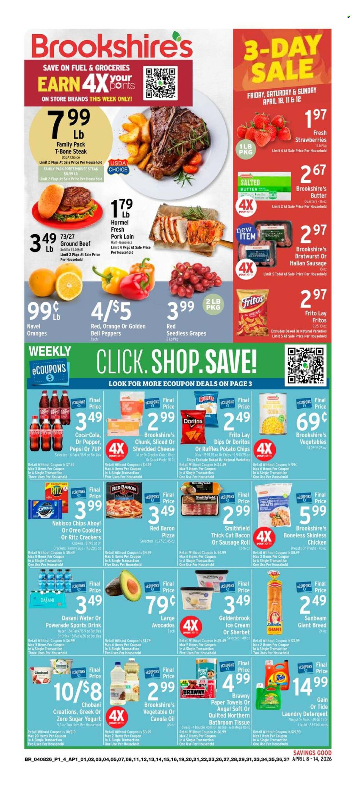 Brookshires ad - 04/08/2026 - 04/14/2026. Page 1