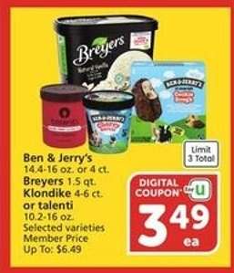 Ben & Jerry's, Breyers, Klondike, Talenti