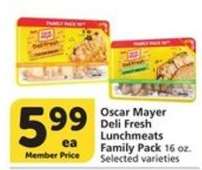 Oscar Mayer Deli Fresh Lunchmeats Family Pack