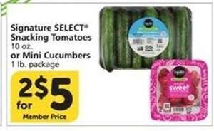 Signature SELECT Snacking Tomatoes or Mini Cucumbers