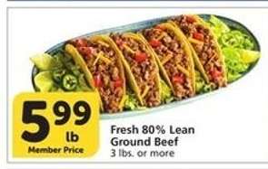 Fresh 80% Lean Ground Beef