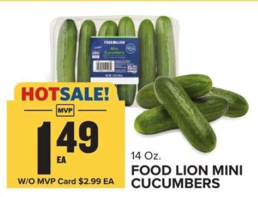 FOOD LION MINI CUCUMBERS