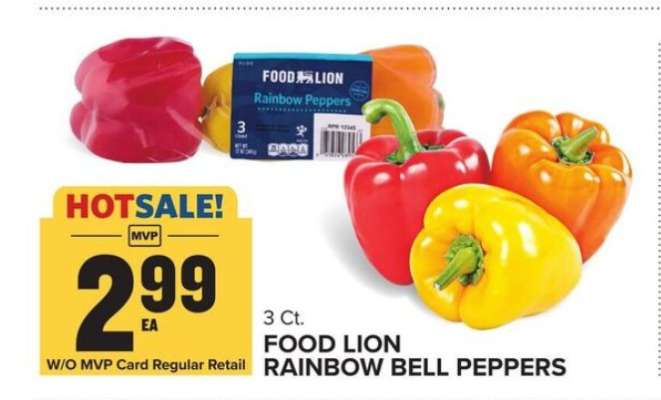 Food Lion Rainbow Bell Peppers