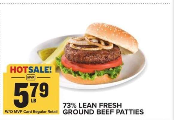 73% Lean Fresh Ground Beef Patties