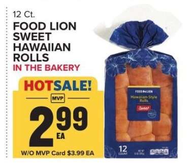 Food Lion Sweet Hawaiian Rolls