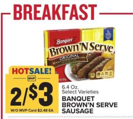 Banquet Brown'N Serve Sausage