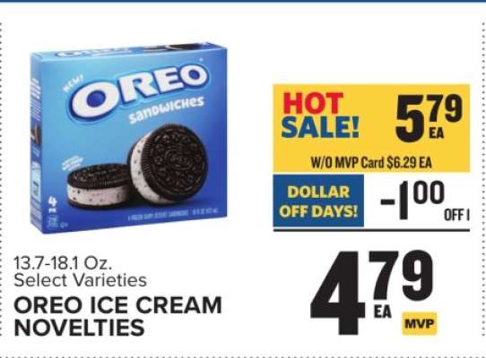Oreo Ice Cream Novelties