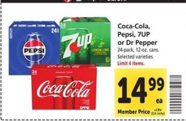 Coca-Cola, Pepsi, 7UP or Dr Pepper