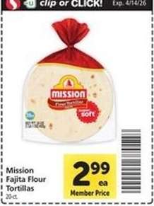 Mission Fajita Flour Tortillas
