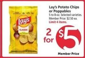 Lay's Potato Chips or Poppables