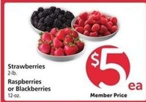 Strawberries, Raspberries or Blackberries