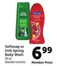 Softsoap or Irish Spring Body Wash