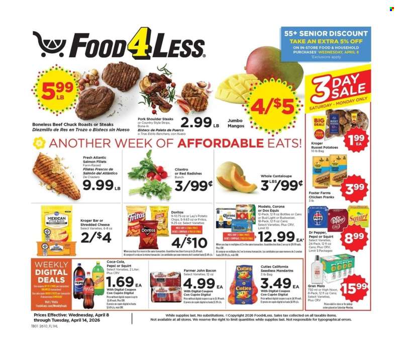 Food 4 Less Flyer - 04/08/2026 - 04/14/2026.
