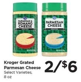 Kroger Grated Parmesan Cheese