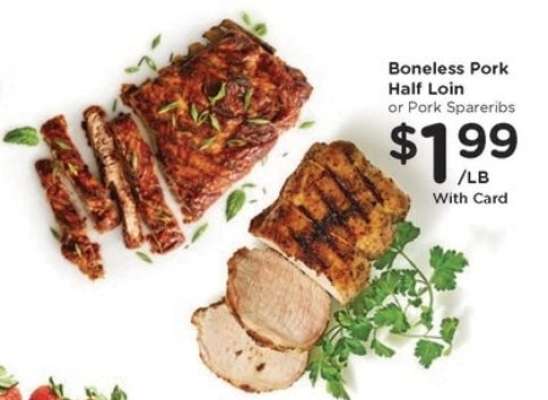 Boneless Pork Half Loin or Pork Spareribs