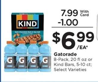 Gatorade or Kind Bars