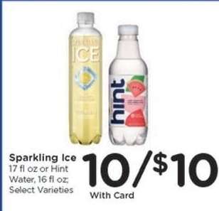 Sparkling Ice or Hint Water