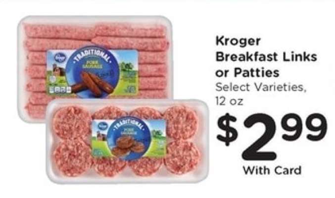 Kroger Breakfast Links or Patties