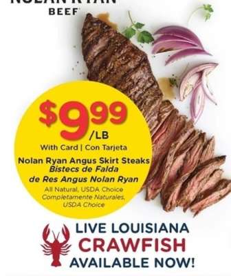 Nolan Ryan Angus Skirt Steaks