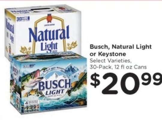 Busch, Natural Light or Keystone