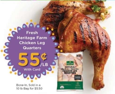 Fresh Heritage Farm Chicken Leg Quarters