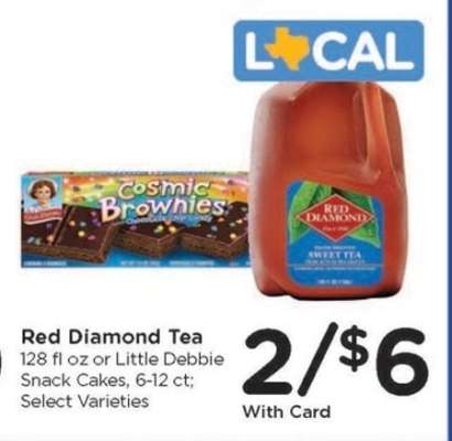 Red Diamond Tea or Little Debbie Snack Cakes