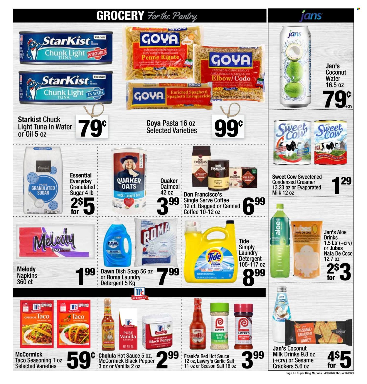 Super King Markets ad - 04/08/2026 - 04/14/2026. Page 3