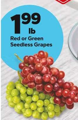 Red or Green Seedless Grapes